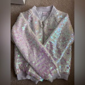Sequin White Jacket for Kids
